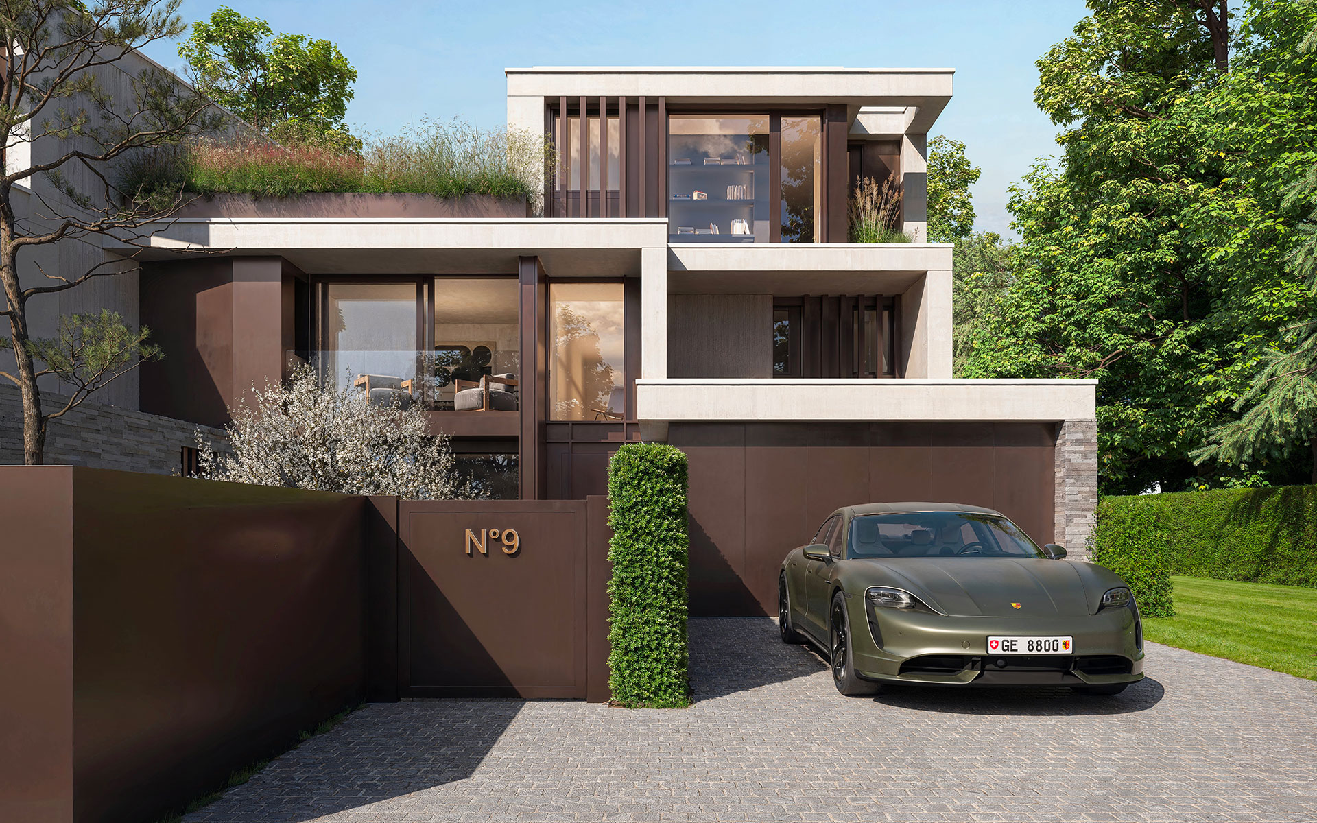 Logo et brochure Crêt de Florissant - Naef - Anne-Sophie Massip - an-so.fr