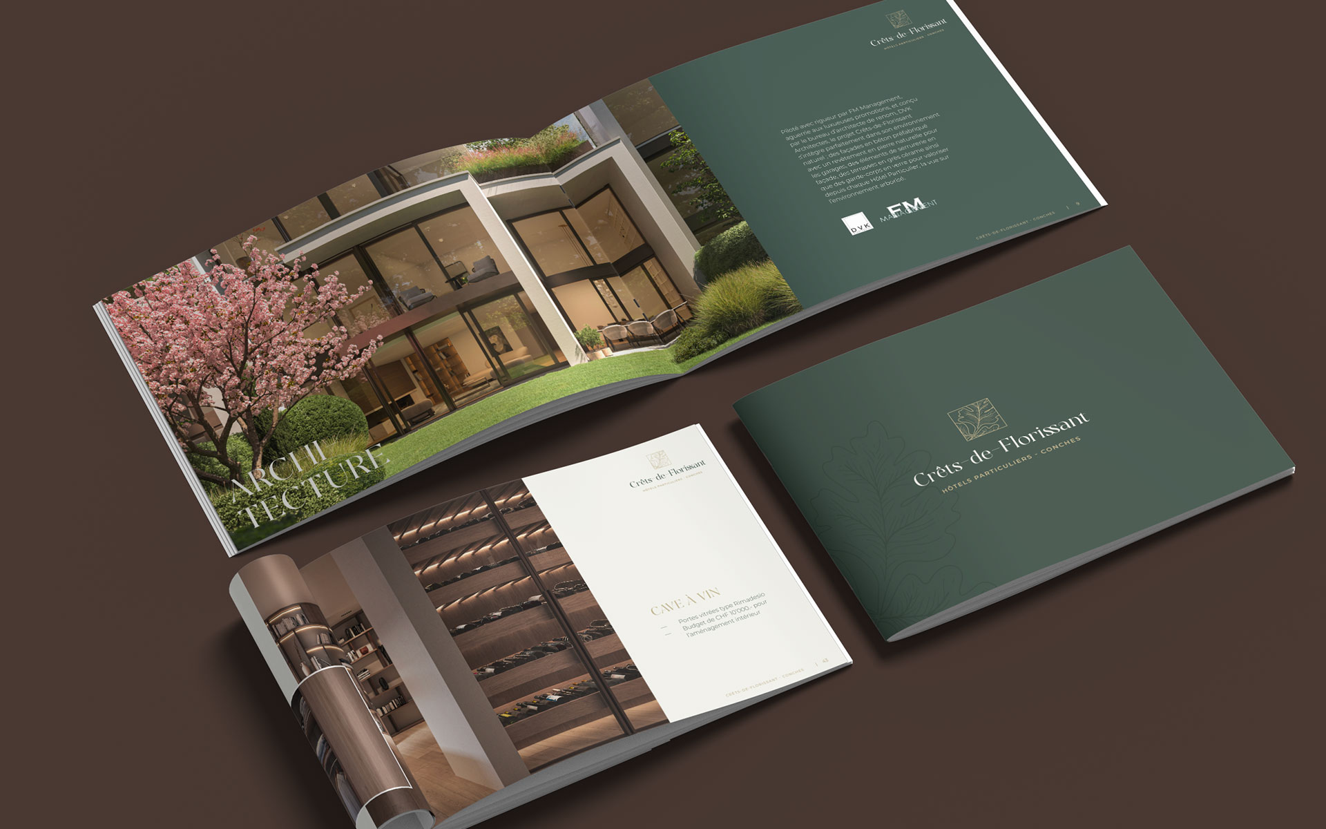 Naef Prestige Knight Frank - Crêt de Florissant Brochure - Anne-Sophie Massip Graphiste Freelance annecy