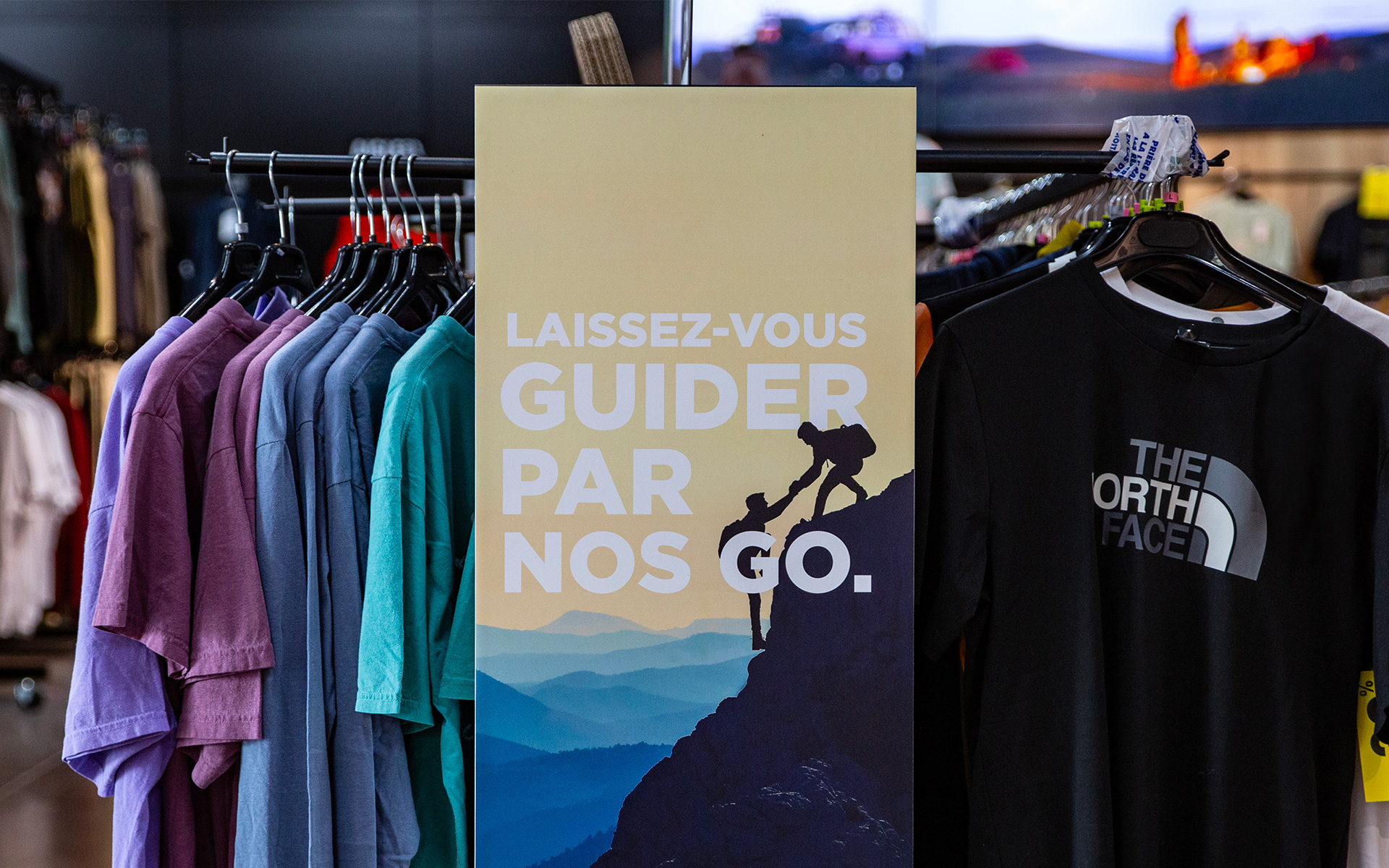 GO Sport Outdoor Chambéry - Supports de communication pour le magasin - Anne-Sophie Massip Graphiste Freelance à Annecy