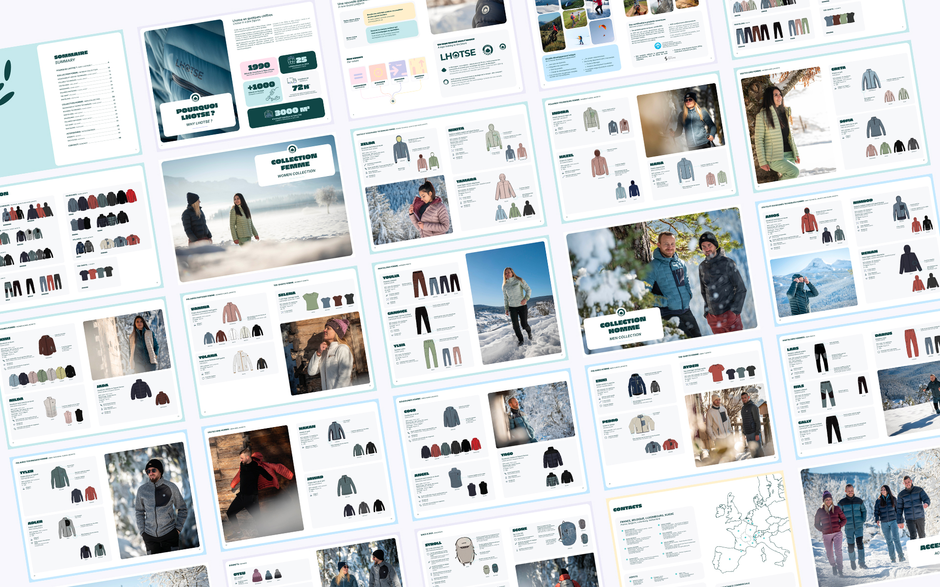 Lhotse - Catalogue produits outdoor - Anne-Sophie Massip Graphiste Freelance à Annecy