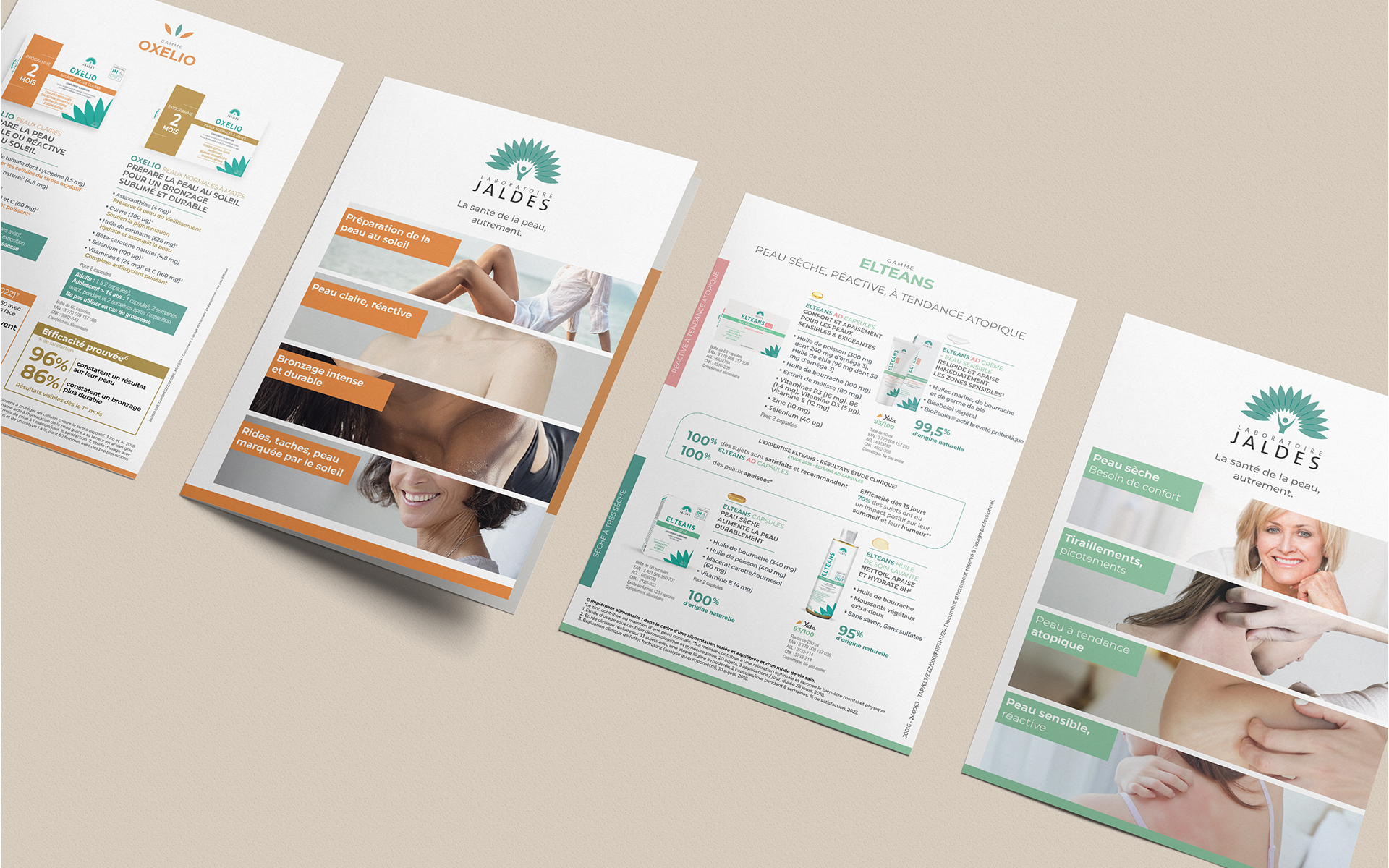 JALDES - ADV Aide de vente - Dépliant 2 volets - parapharmacie - Anne-Sophie Massip Graphiste Freelance Annecy