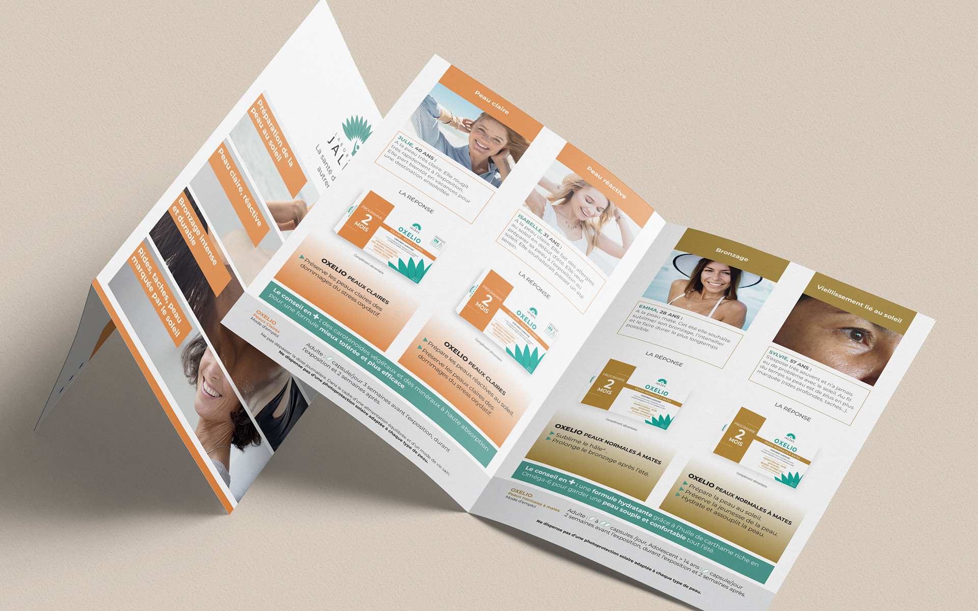 JALDES - ADV Aide de vente - Dépliant 2 volets - parapharmacie - Anne-Sophie Massip Graphiste Freelance Annecy