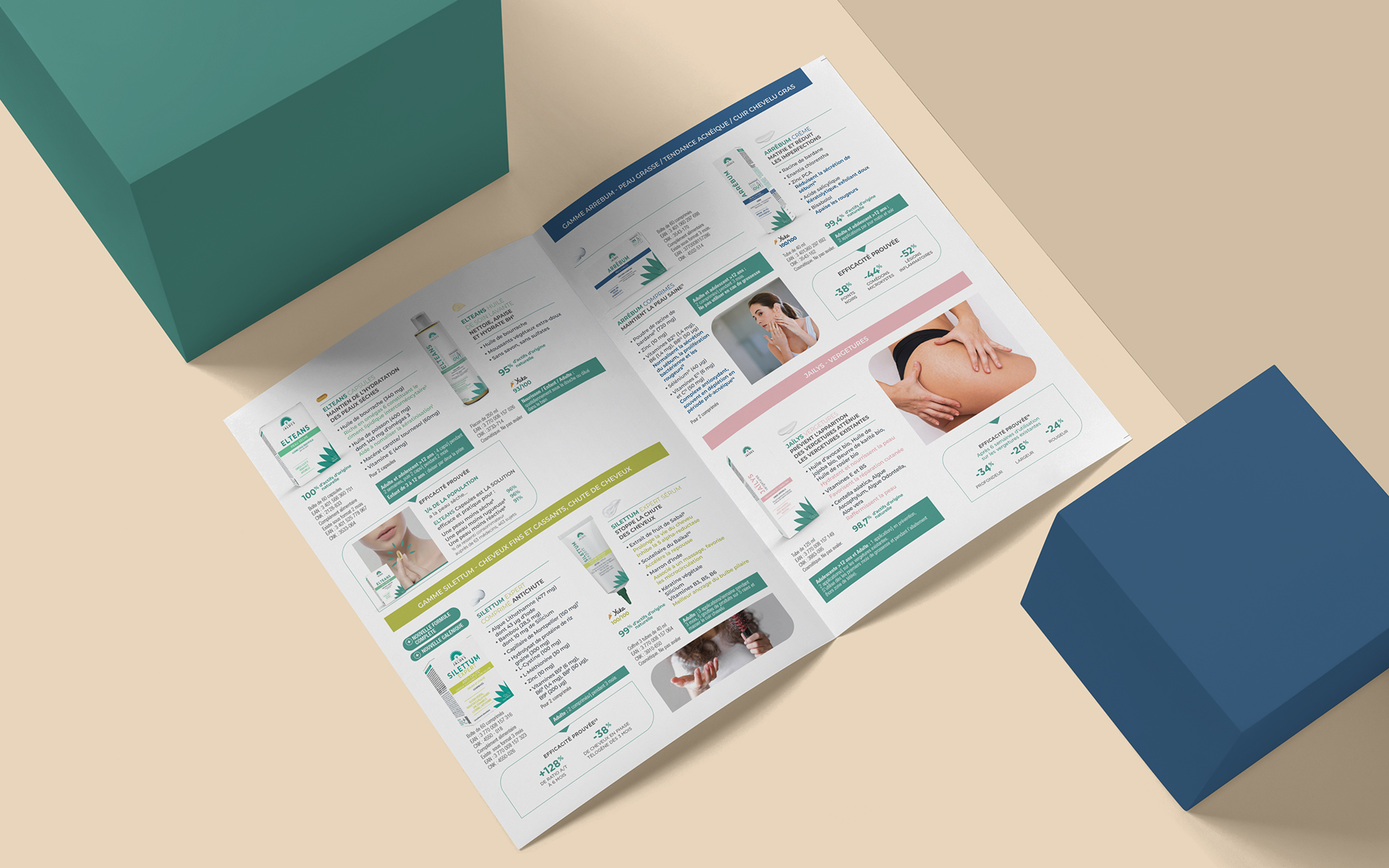 JALDES - ADV Aide de vente - Dépliant 2 volets - parapharmacie - Anne-Sophie Massip Graphiste Freelance Annecy