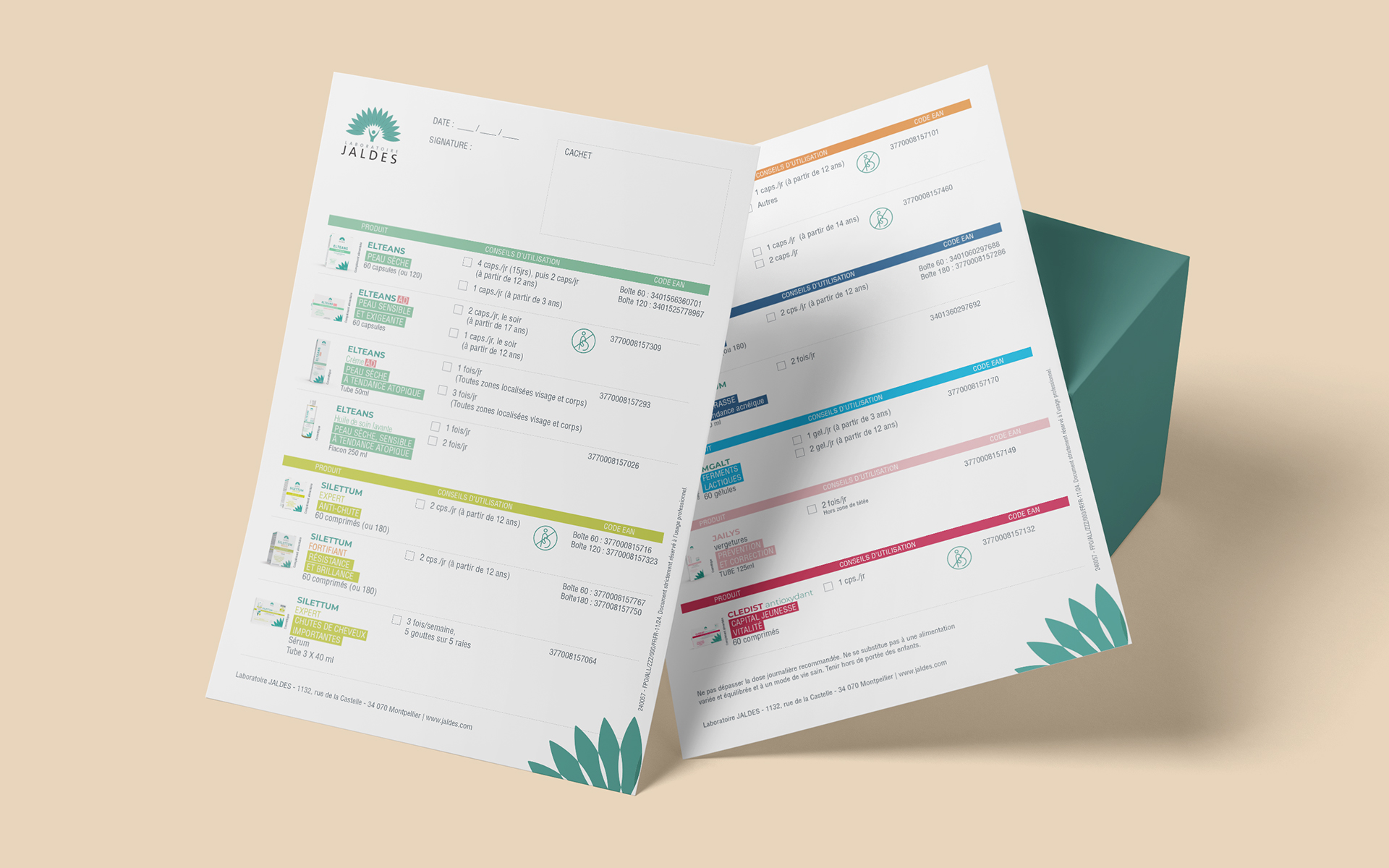 JALDES - ADV Aide de vente - Ordonnancier - parapharmacie - Anne-Sophie Massip Graphiste Freelance Annecy